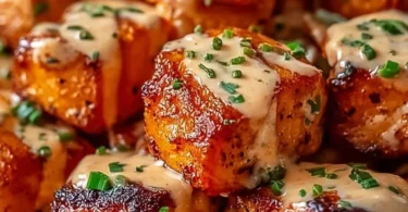 Bang Bang Salmon Bites served on a platter for a flavorful appetizer.