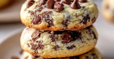 Chocolate Chip Cheesecake Cookies fresh out of the oven