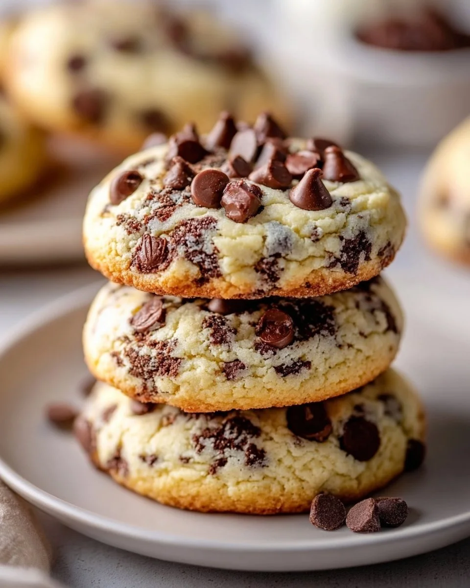 Chocolate Chip Cheesecake Cookies fresh out of the oven
