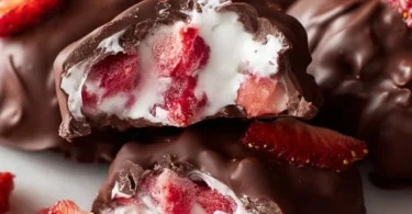 Chocolate Strawberry Yogurt Clusters - a delicious healthy snack