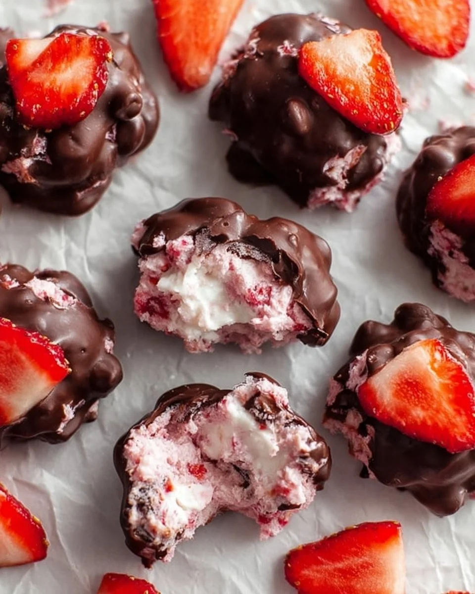 Chocolate Strawberry Yogurt Clusters