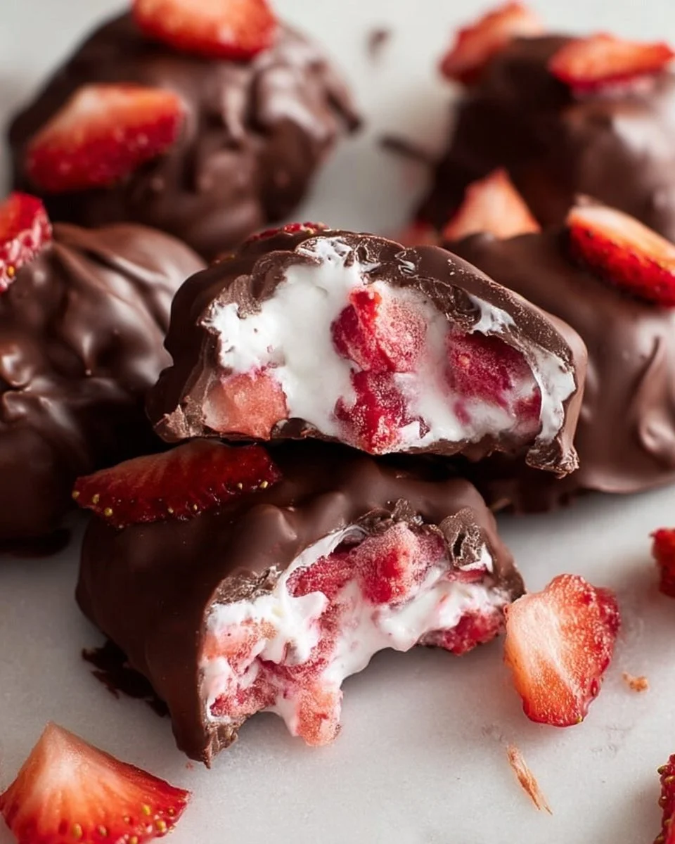 Chocolate Strawberry Yogurt Clusters