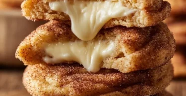 Churro cheesecake cookies with cinnamon sugar topping on a plate