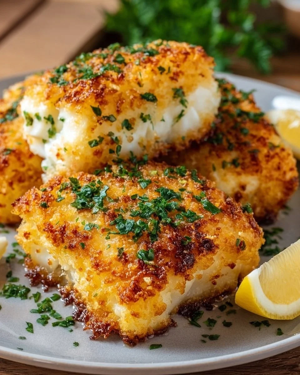 Crispy Air Fryer Parmesan Cod