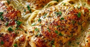 Crock Pot Angel Chicken recipe with tender chicken and creamy sauce