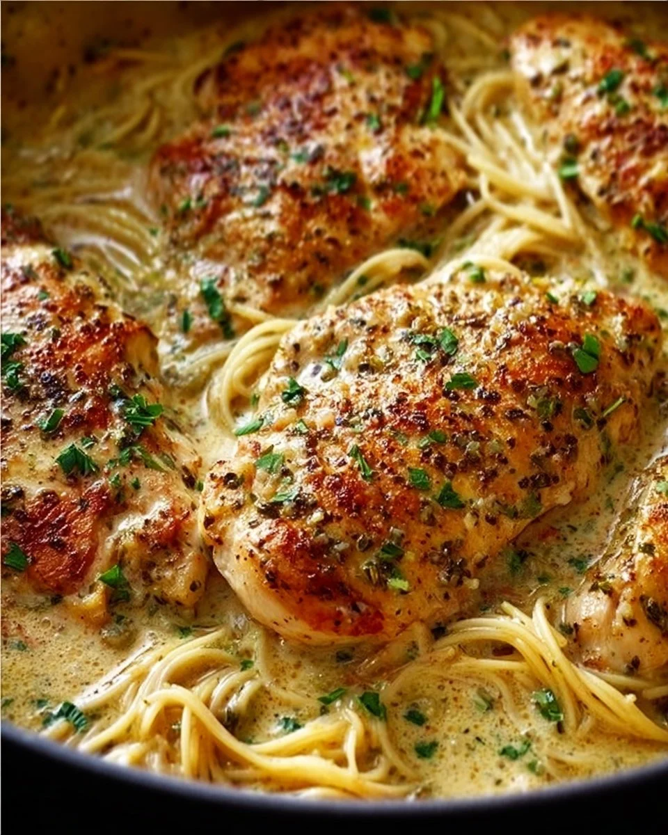 Crock Pot Angel Chicken recipe with tender chicken and creamy sauce