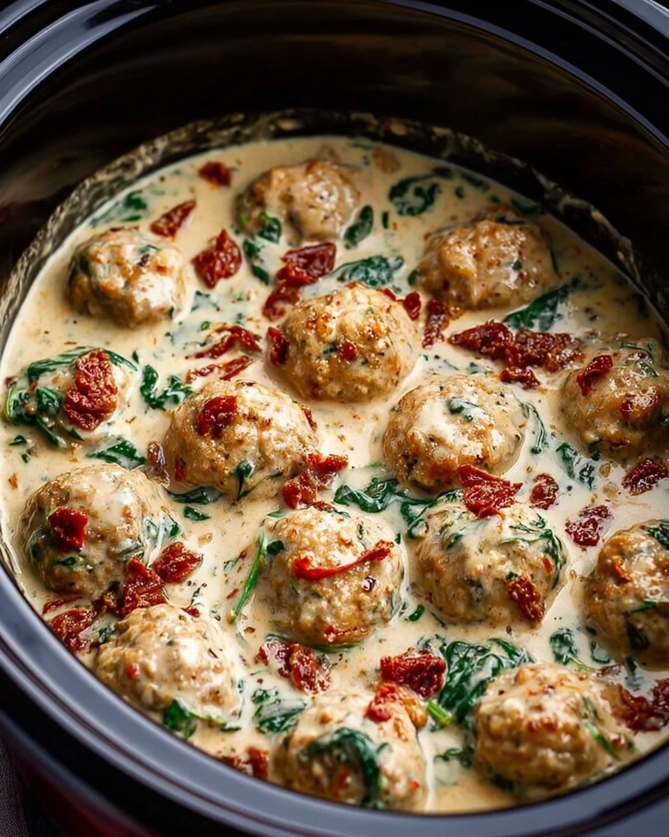 Delicious Crockpot Marry Me Chicken Meatballs served in a bowl