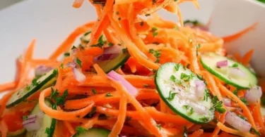 Fresh Cucumber Carrot Salad with vibrant vegetables and dressing