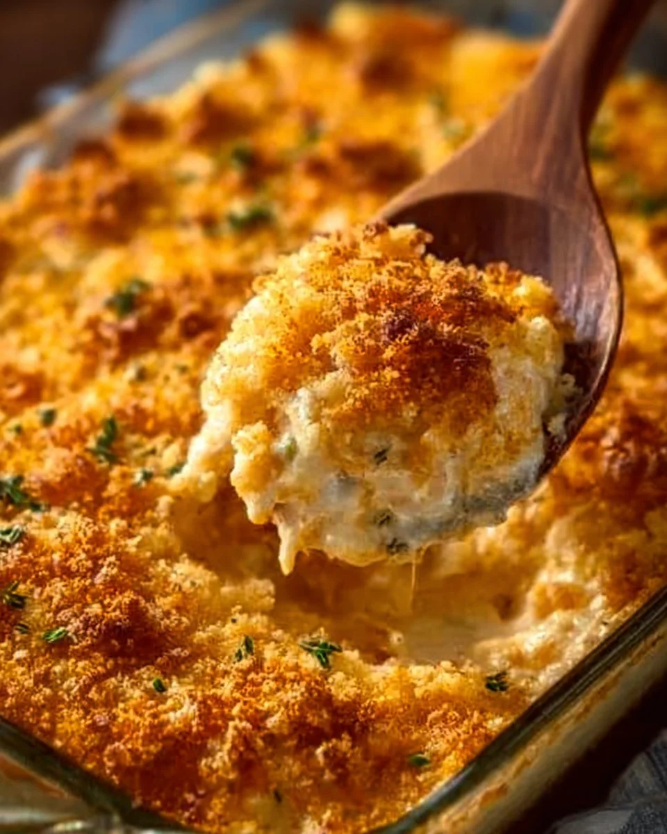 Dolly Parton’s 5-Ingredient Casserole served in a dish