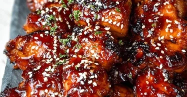 Delicious bowl of Food Court Bourbon Chicken with rice and vegetables