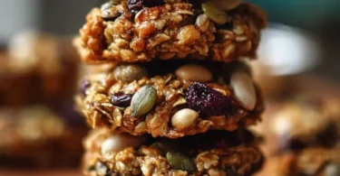 Healthy nut and seed energy cookies made with wholesome ingredients