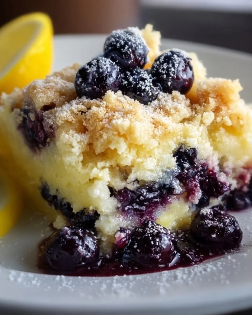 Lemon Blueberry Cheesecake Dump Cake