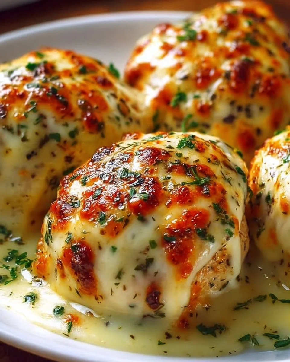 Melted mozzarella and ranch chicken bombs ready to eat