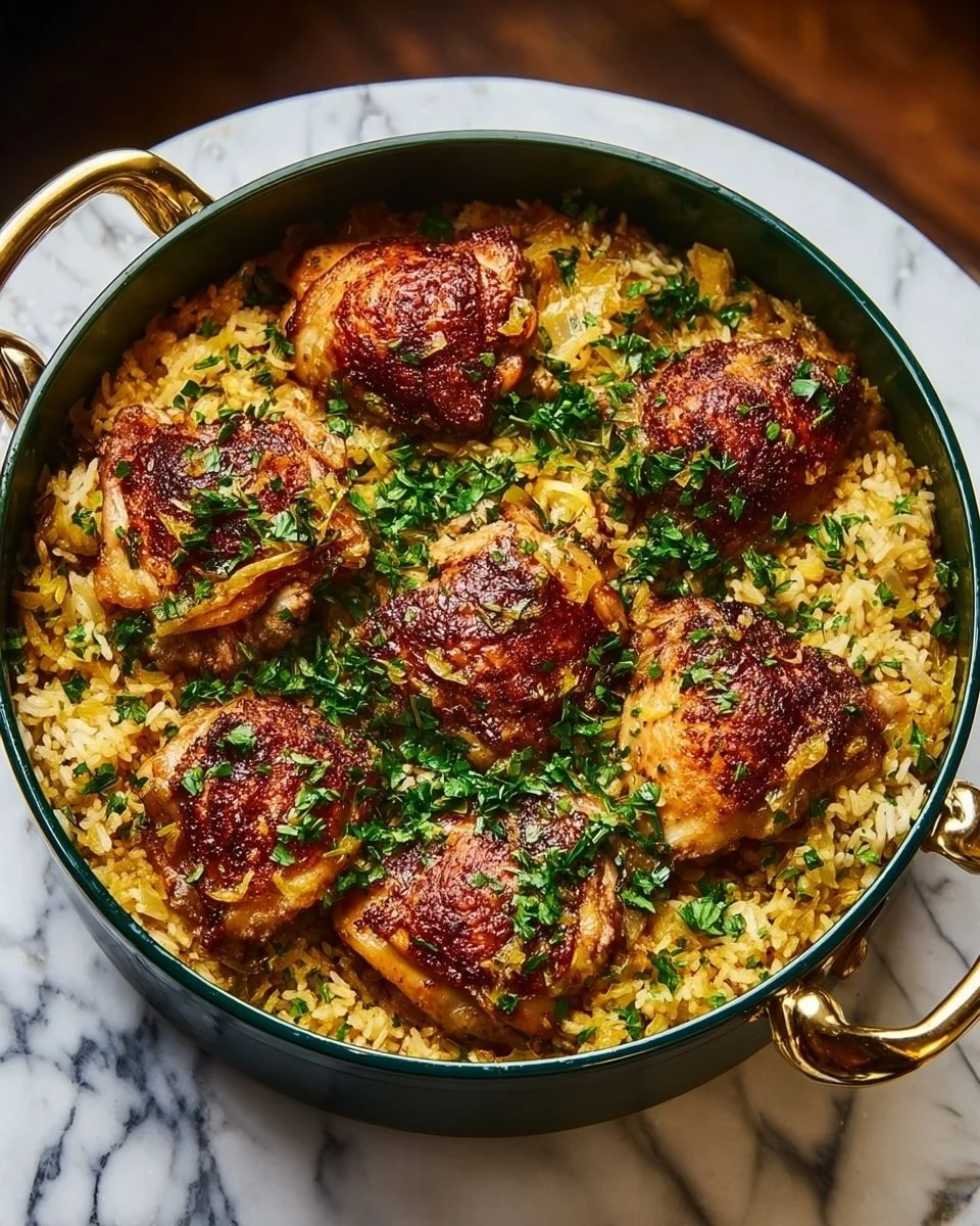 One-Pot Crispy Chicken and Rice